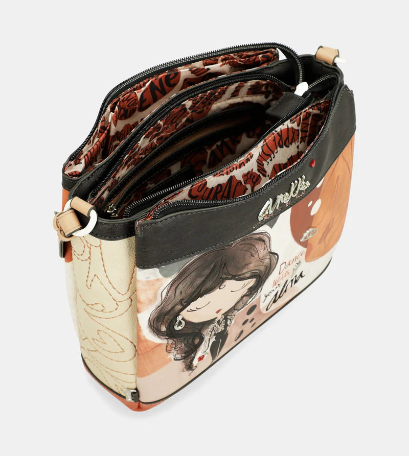 CROSSBODY BAG WITH 3 COMPARTMENTS ALMA