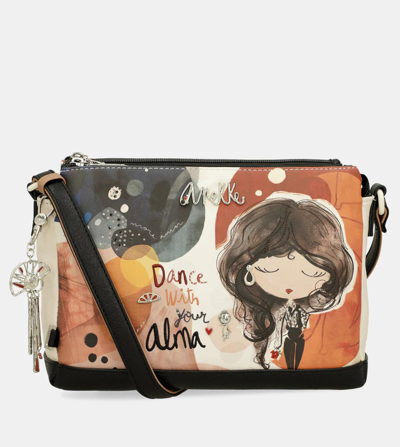 PRINTED CROSSBODY BAG WITH 3 COMPARTMENTS ALMA