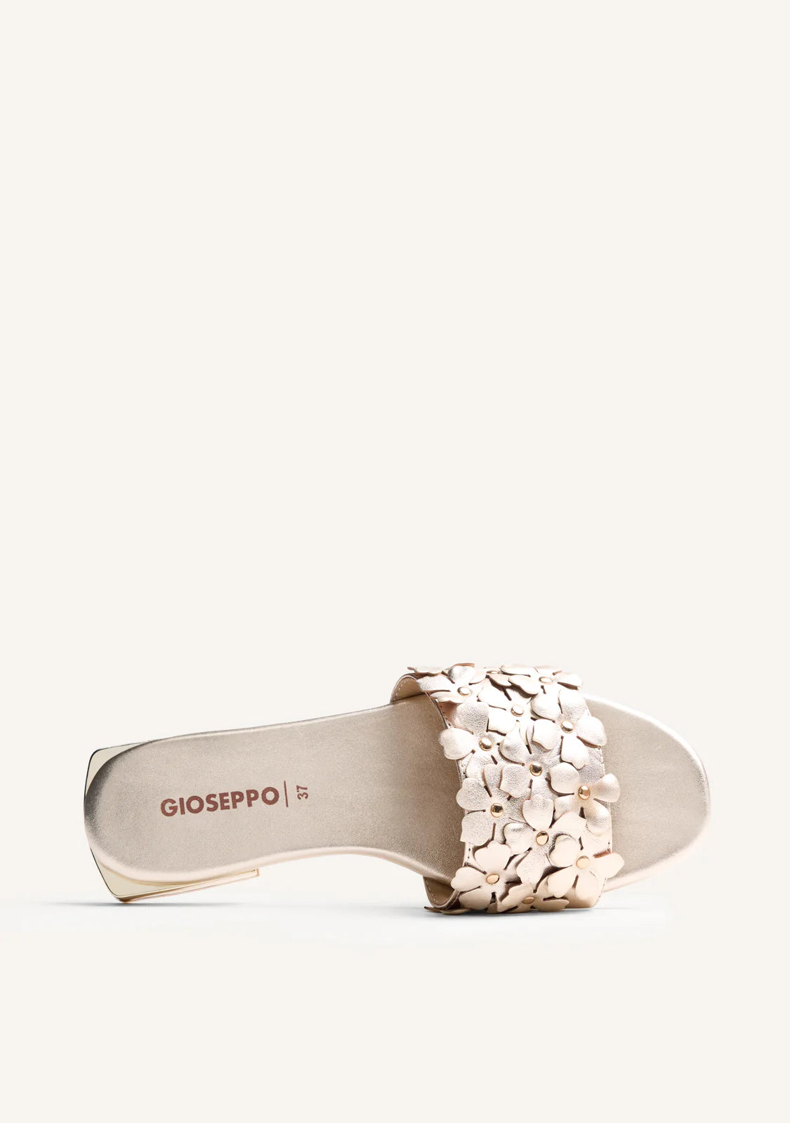 FLOWER LEATHER MULE SANDALS GATUNDU