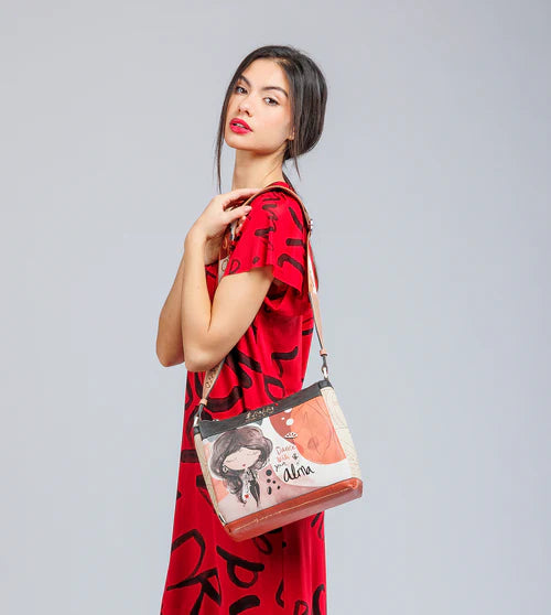 CROSSBODY BAG WITH 3 COMPARTMENTS ALMA